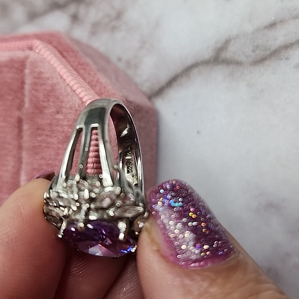 Sterling Silver Amethyst Statement Ring - image 5